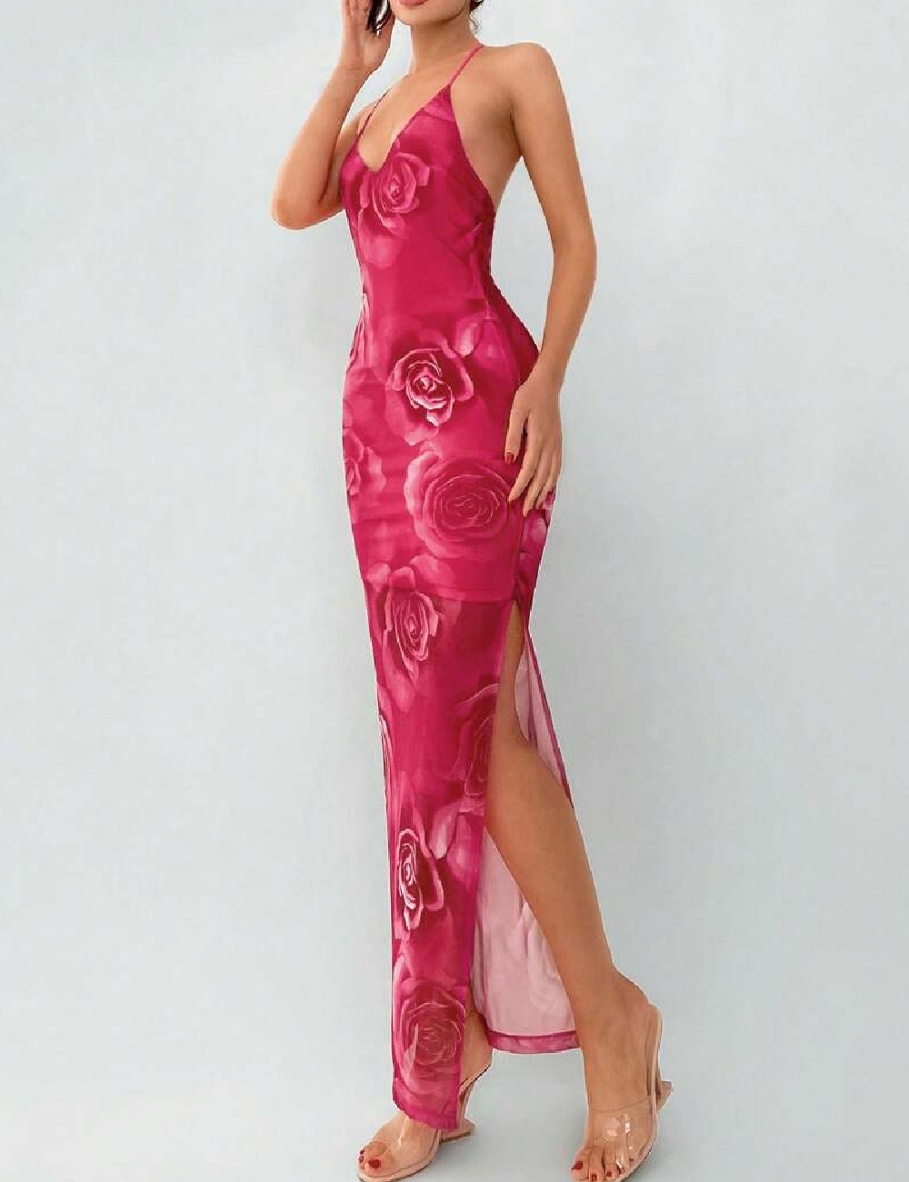 Rochie lunga SHEIN, roz - 1 | YEO