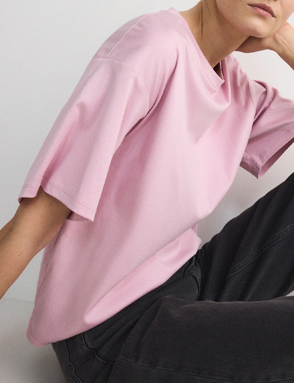 Tricou Oversize Reserved, roz - 1 | YEO