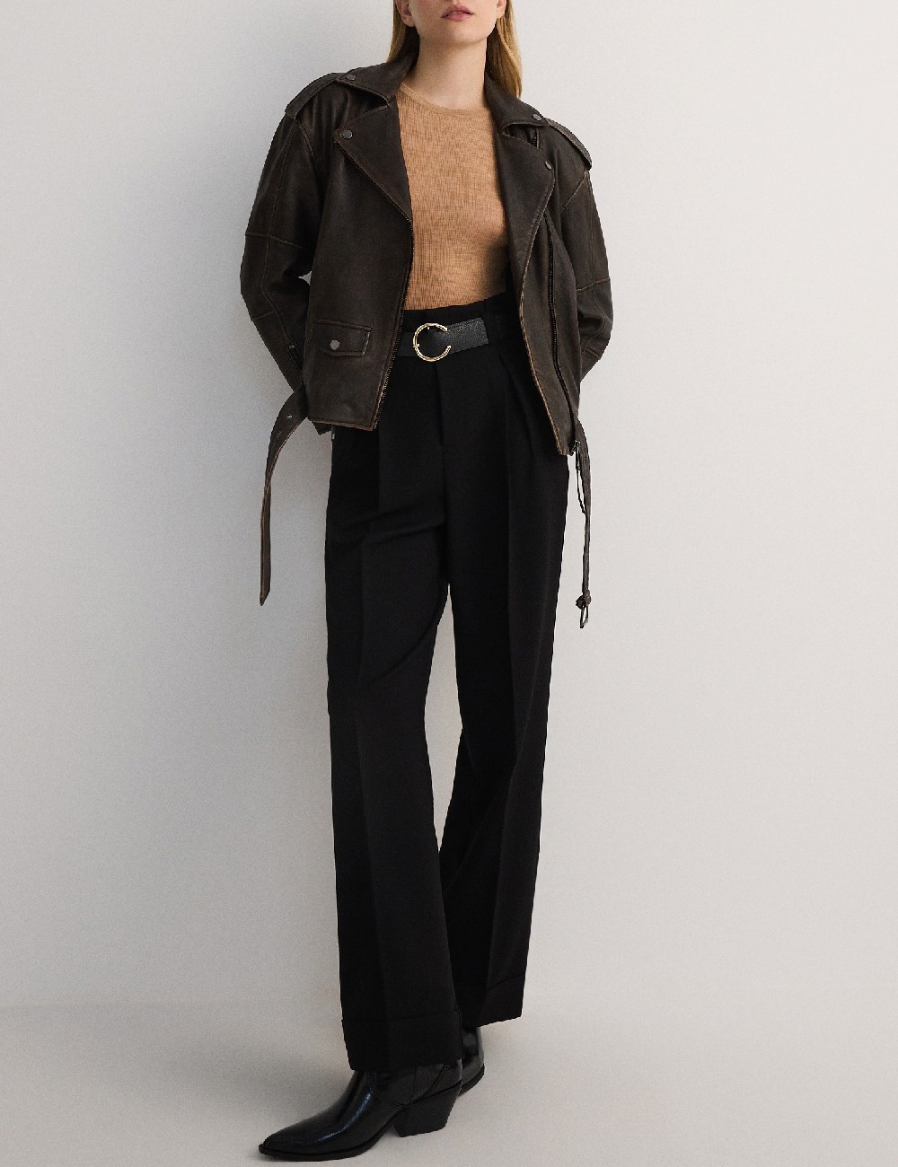 Pantaloni Reserved, negru - 1 | YEO