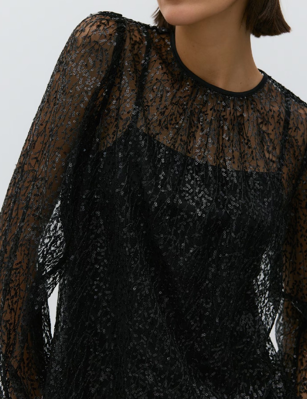 Bluza Reserved, negru - 1 | YEO