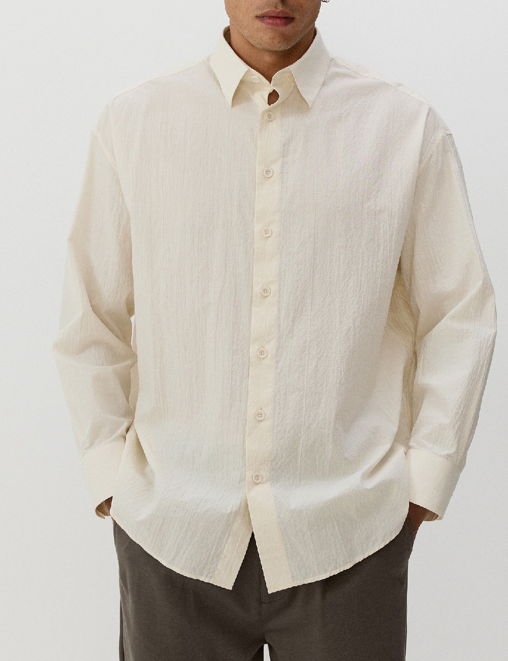 Camasa Oversize Reserved, ecru