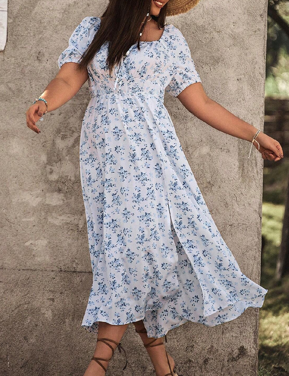 Rochie lunga SHEIN CURVE, alb