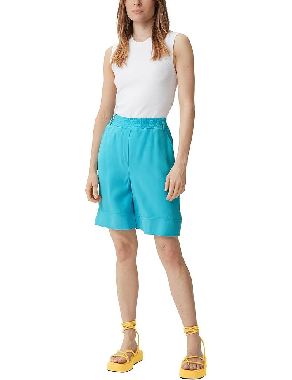 Pantaloni scurti Comma, albastru - 1 | YEO