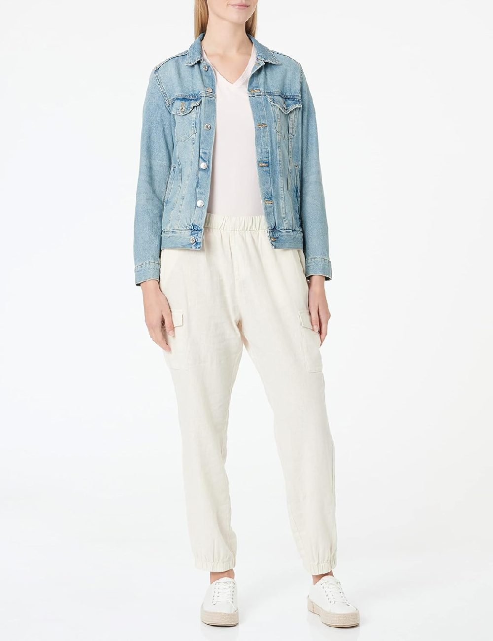 Pantaloni Q/S, crem