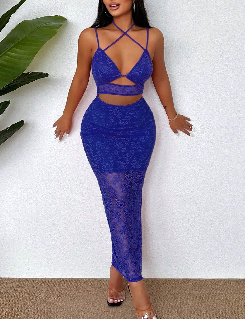 Rochie lunga SHEIN, albastru