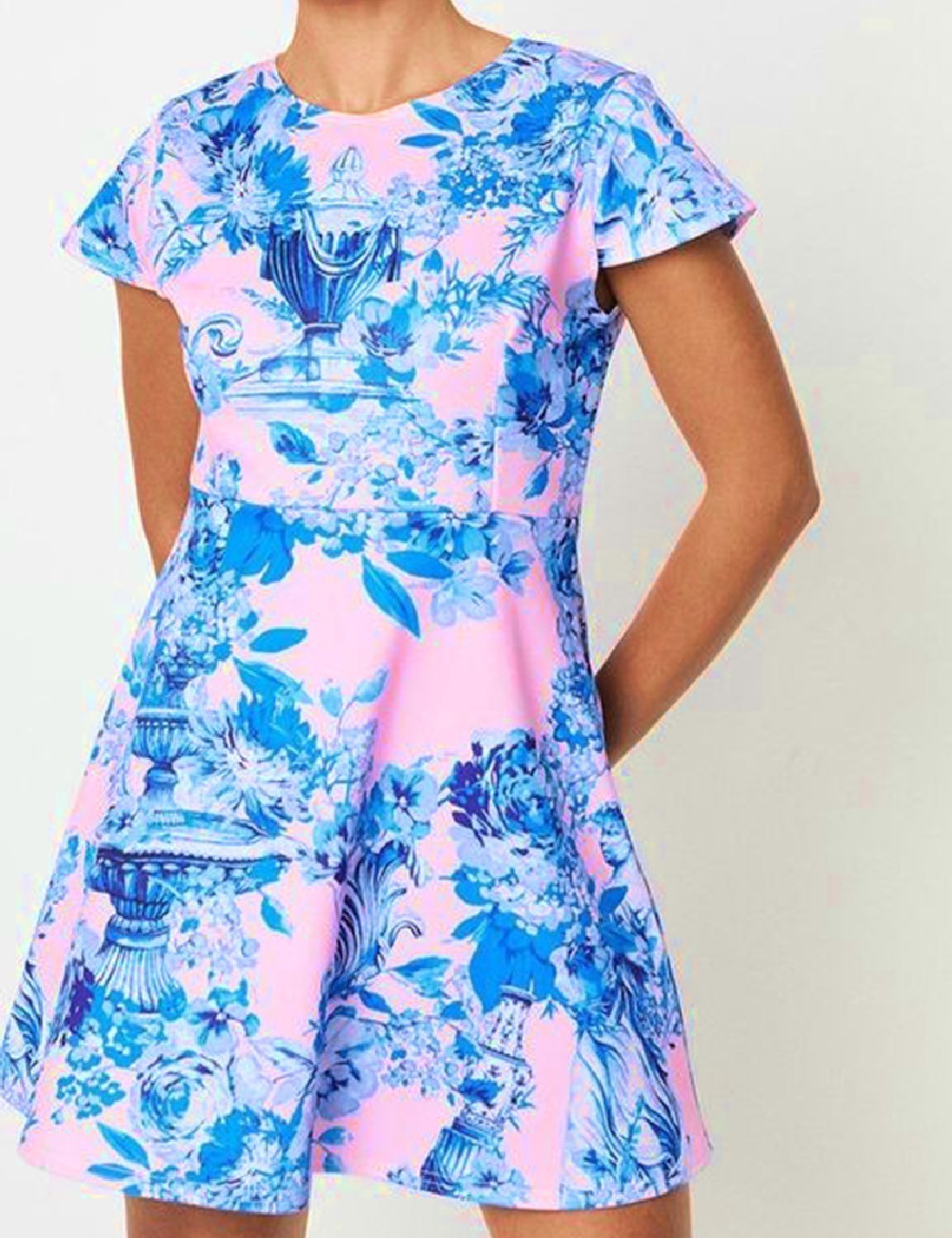 Rochie scurta Coast, roz/albastru - 1 | YEO