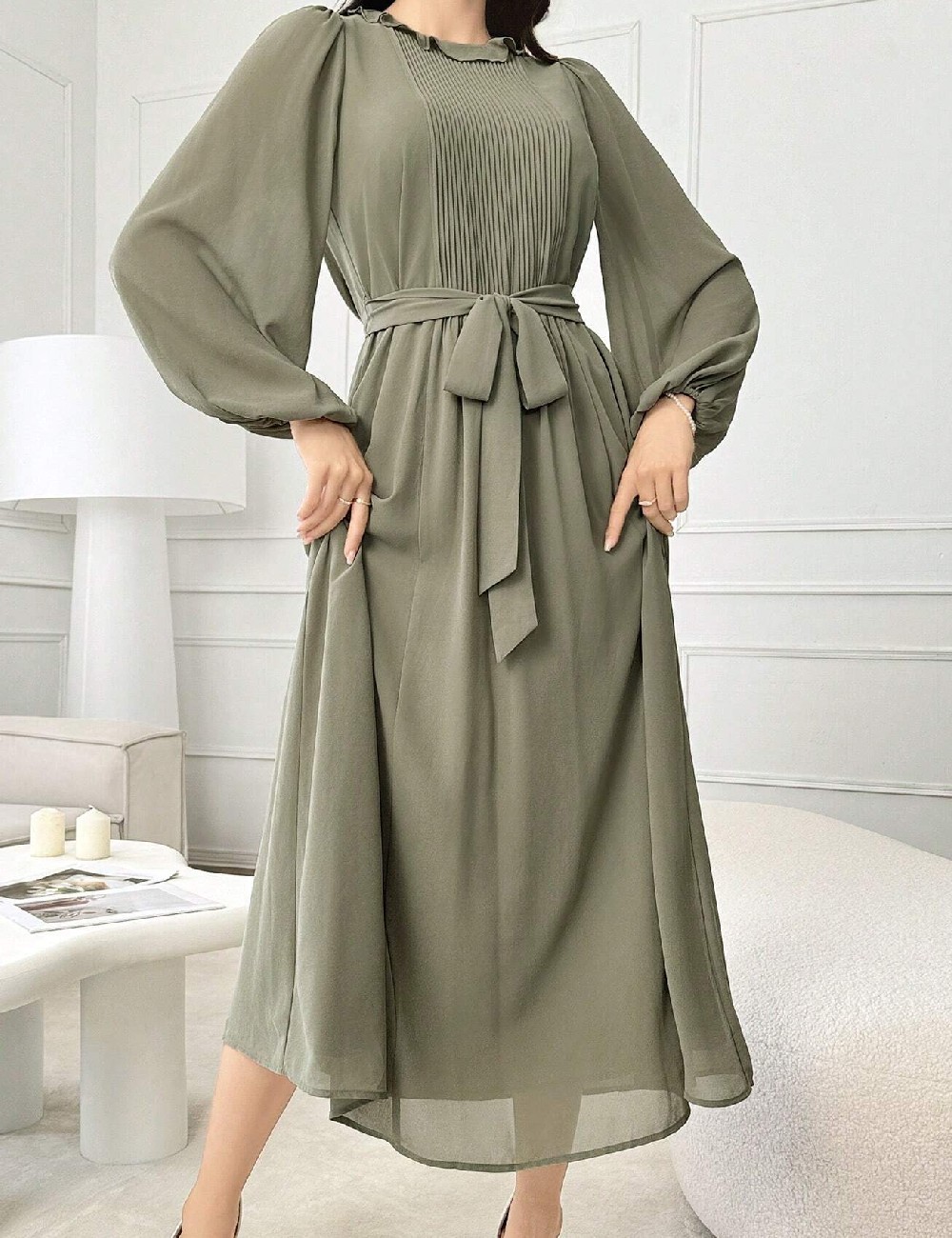 Rochie lunga SHEIN, verde - 1 | YEO