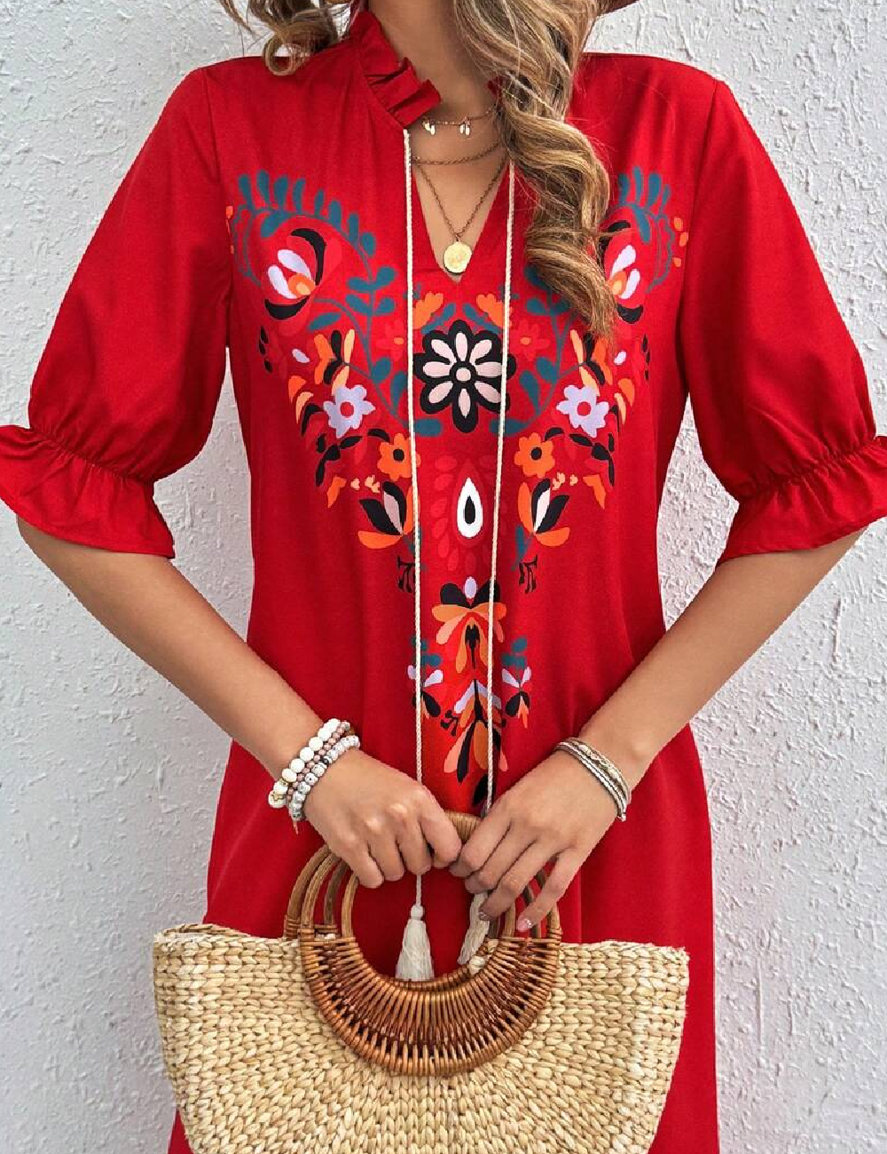 Rochie medie SHEIN, rosu - 1 | YEO