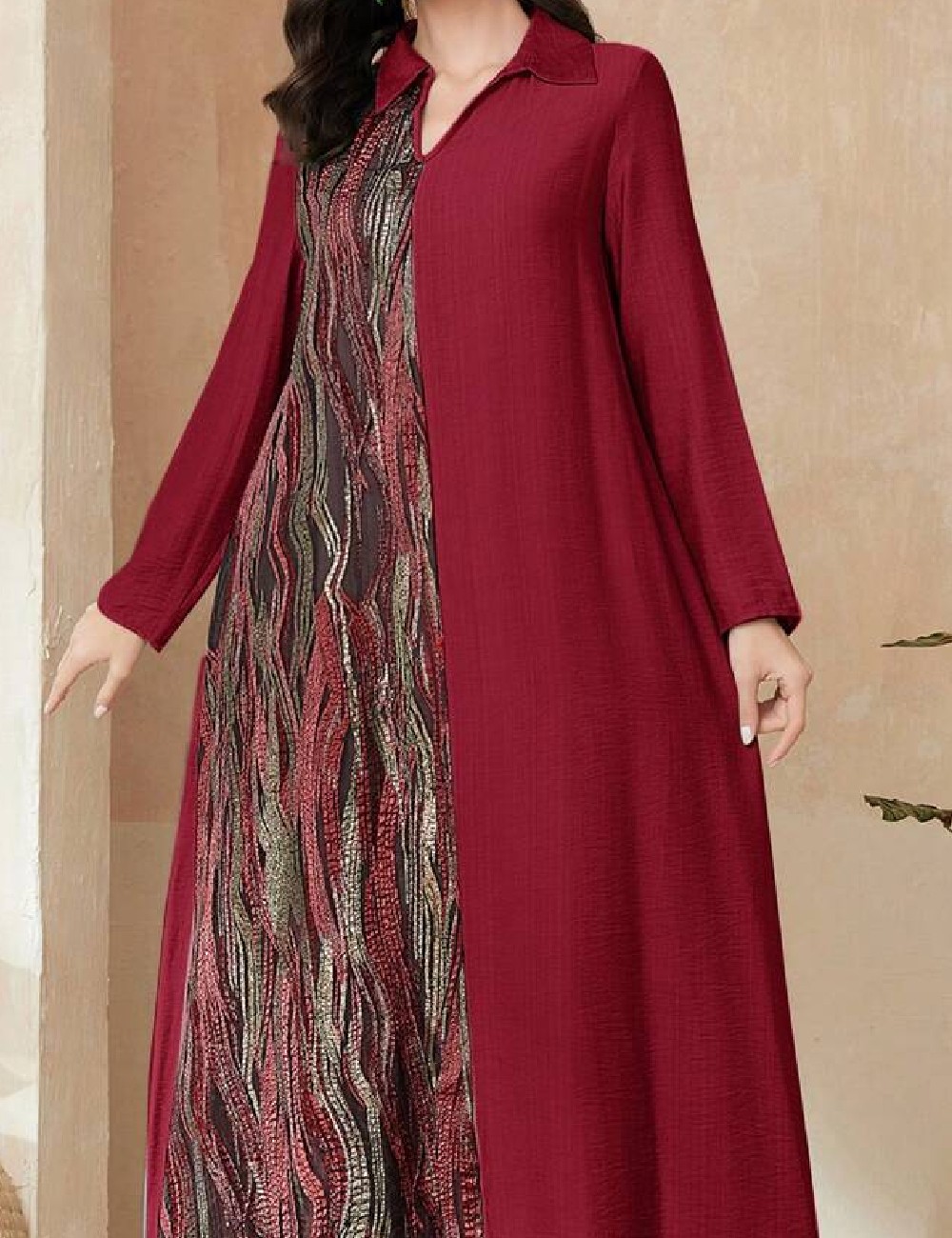Rochie lunga SHEIN, rosu - 1 | YEO
