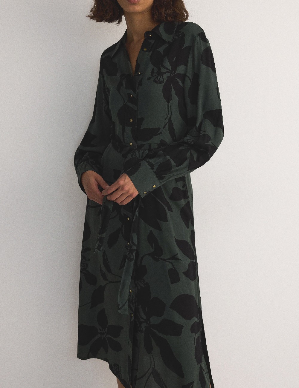 Rochie medie Reserved, verde - 1 | YEO