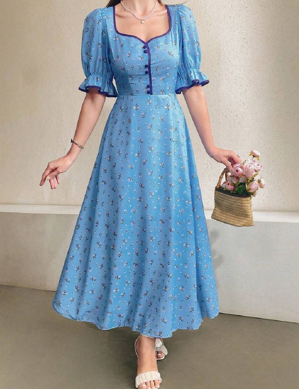 Rochie lunga SHEIN, albastru - 1 | YEO