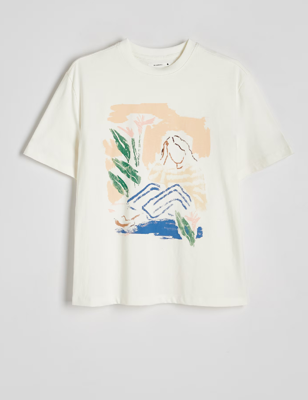 Tricou Reserved, ecru