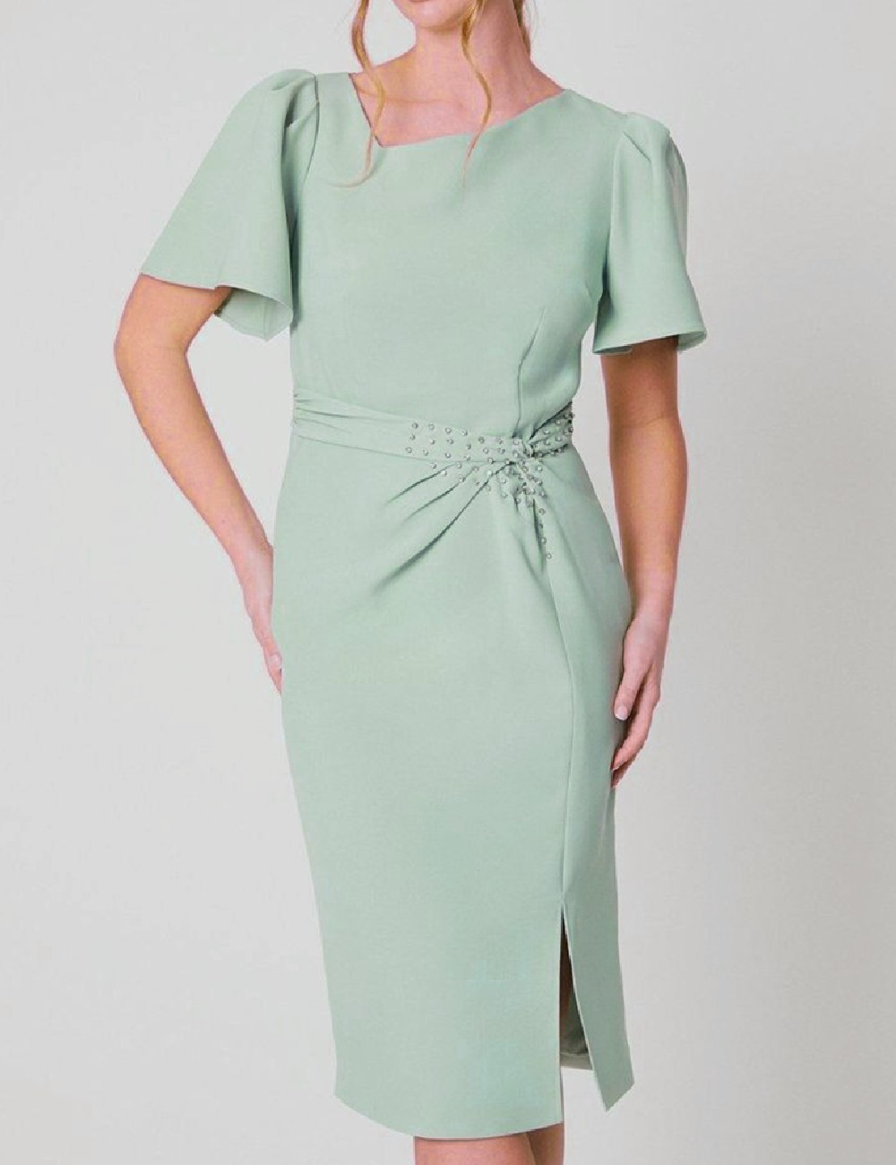 Rochie lunga Plus Size Coast, verde - 1 | YEO