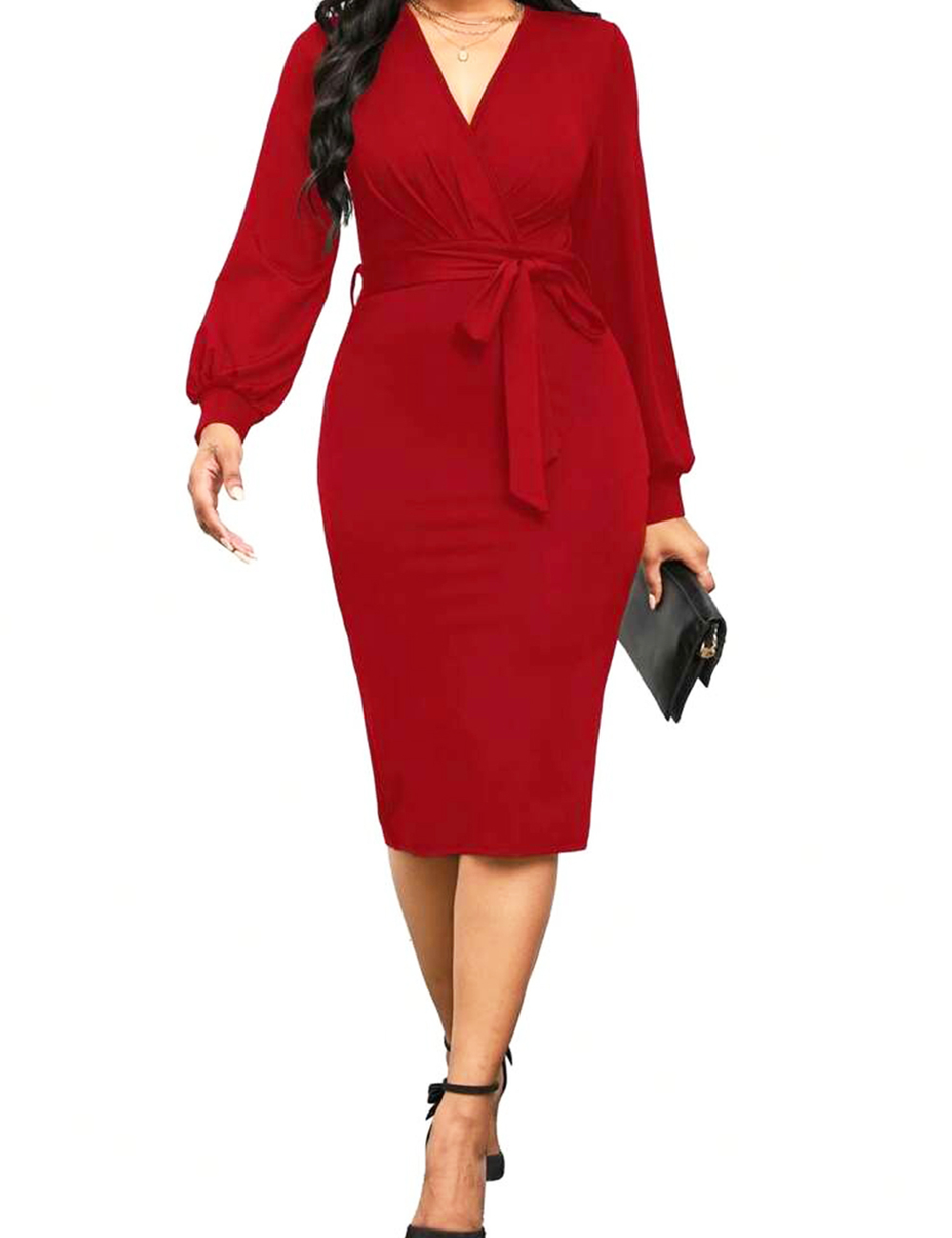 Rochie medie SHEIN, rosu