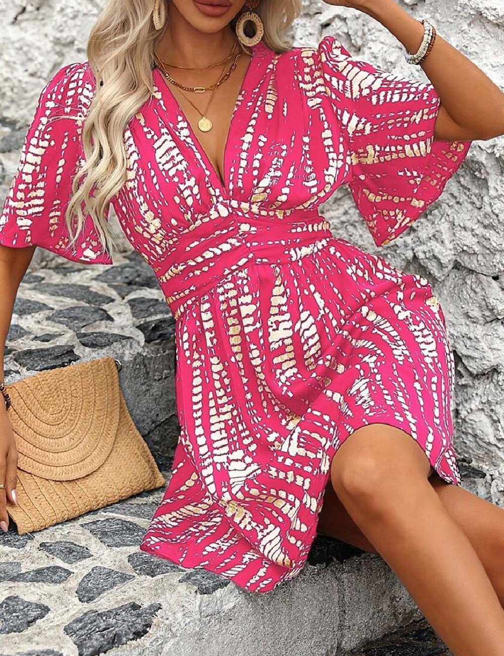 Rochie scurta SHEIN, roz - 1 | YEO