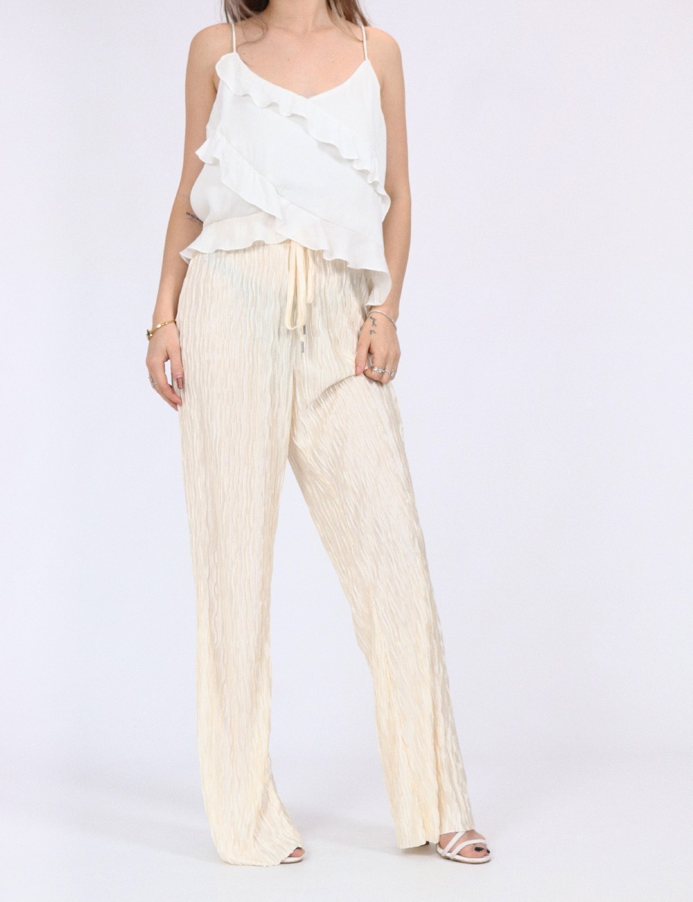 Pantaloni Vero Moda, crem - 1 | YEO