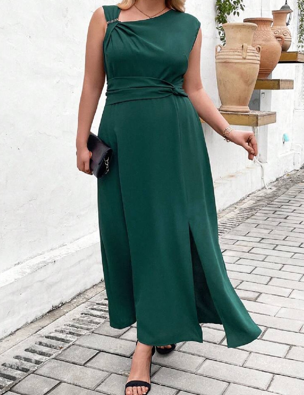 Rochie lunga SHEIN CURVE, verde - 1 | YEO