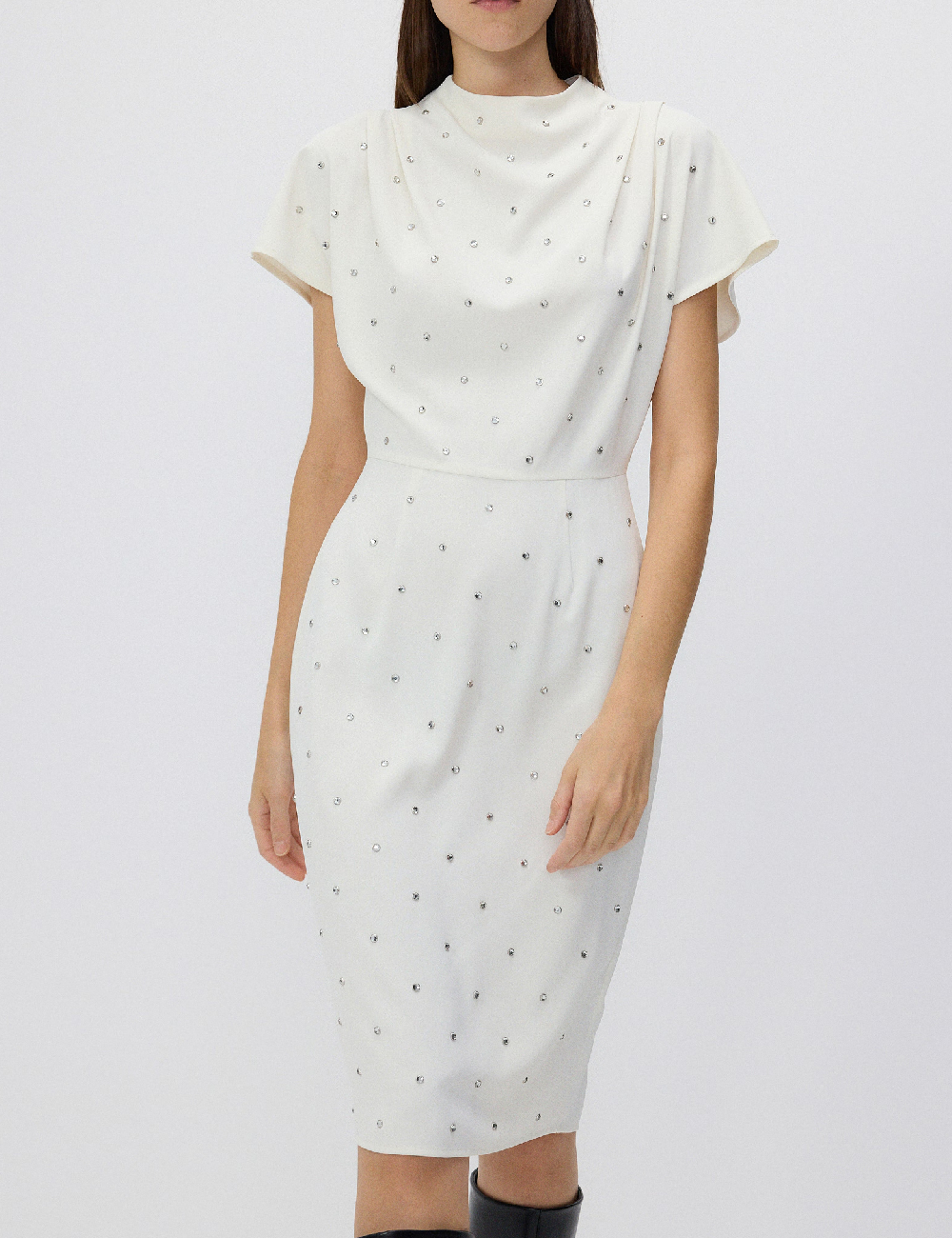 Rochie medie Reserved, ecru - 1 | YEO