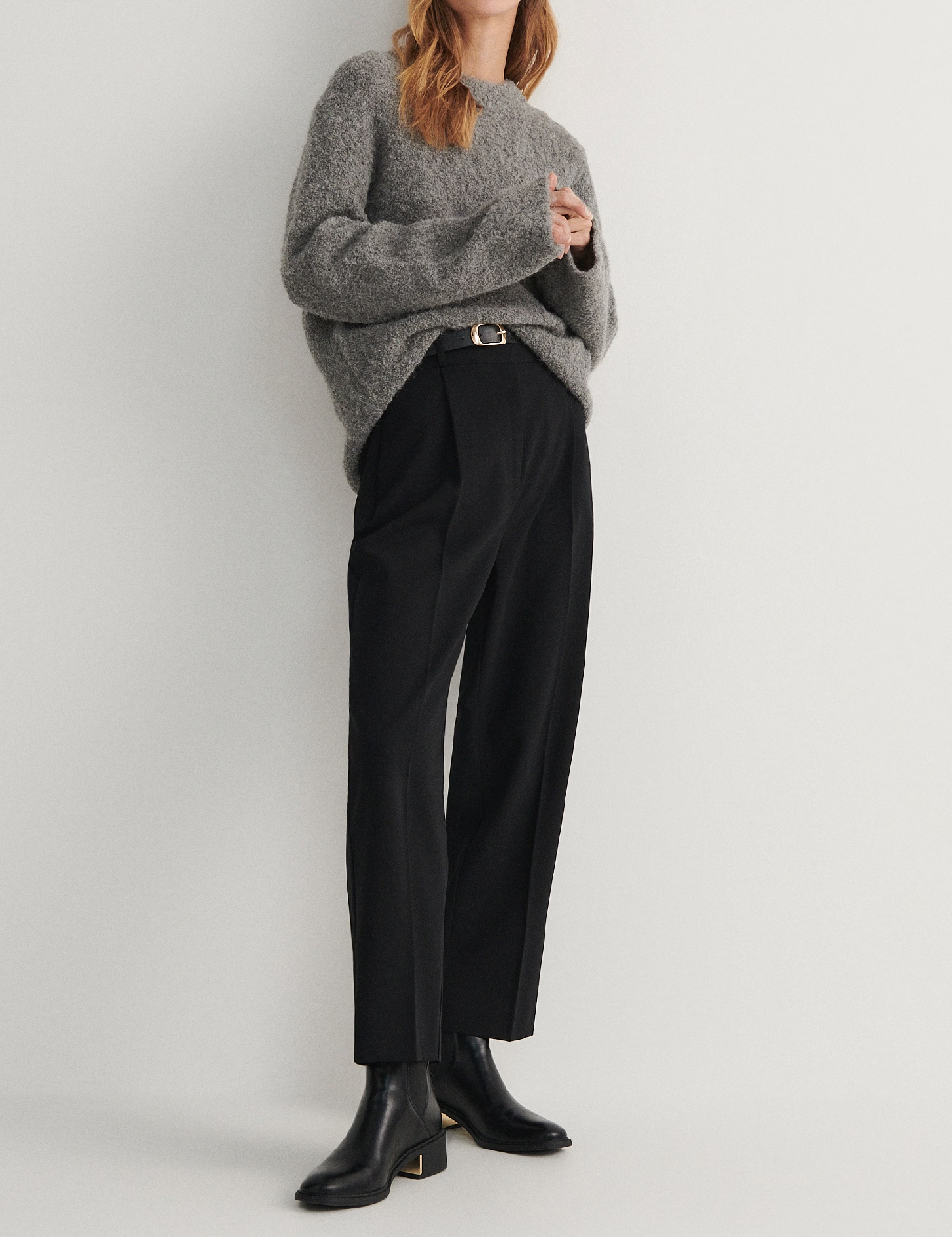 Pantaloni Reserved, negru
