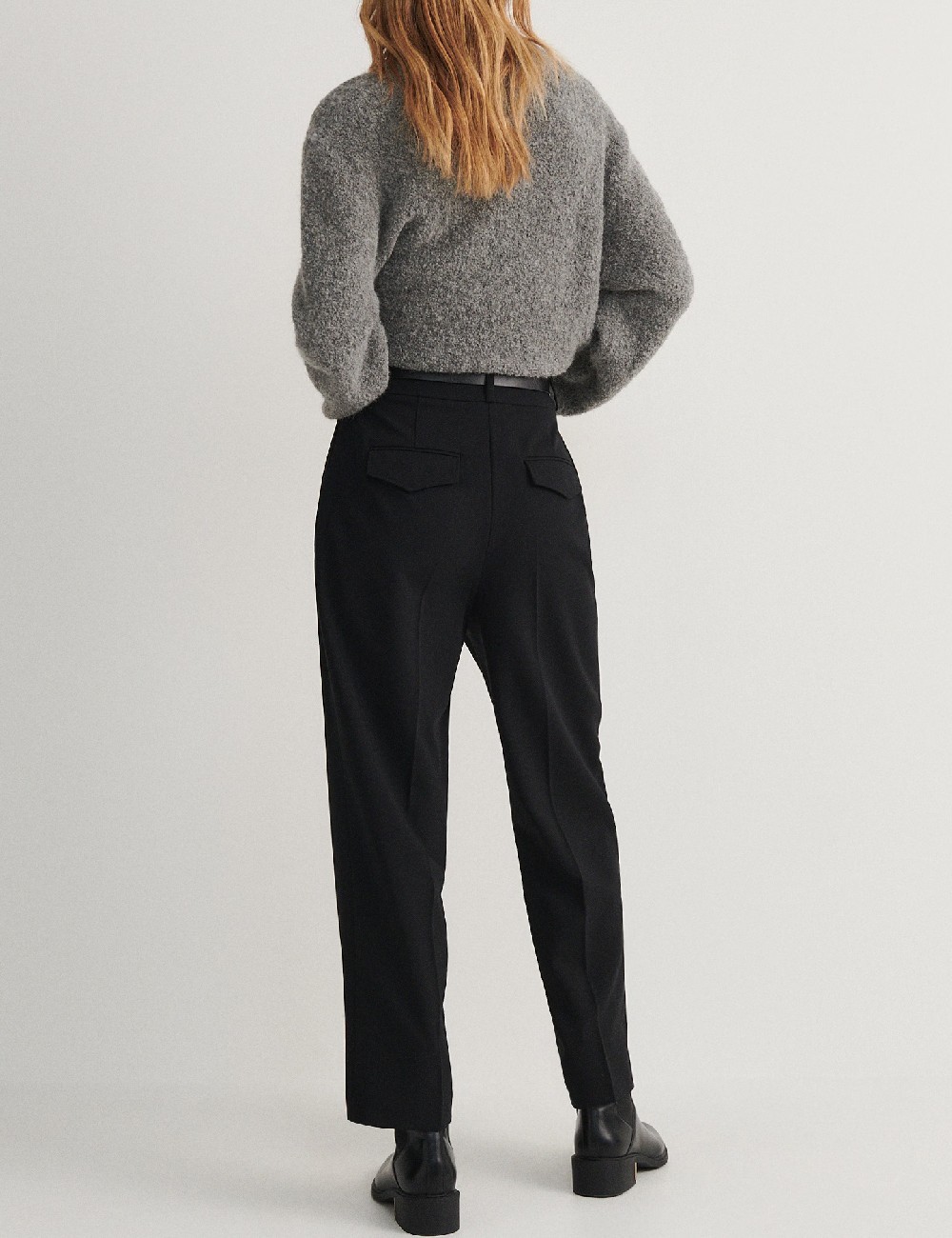 Pantaloni Reserved, negru - 1 | YEO