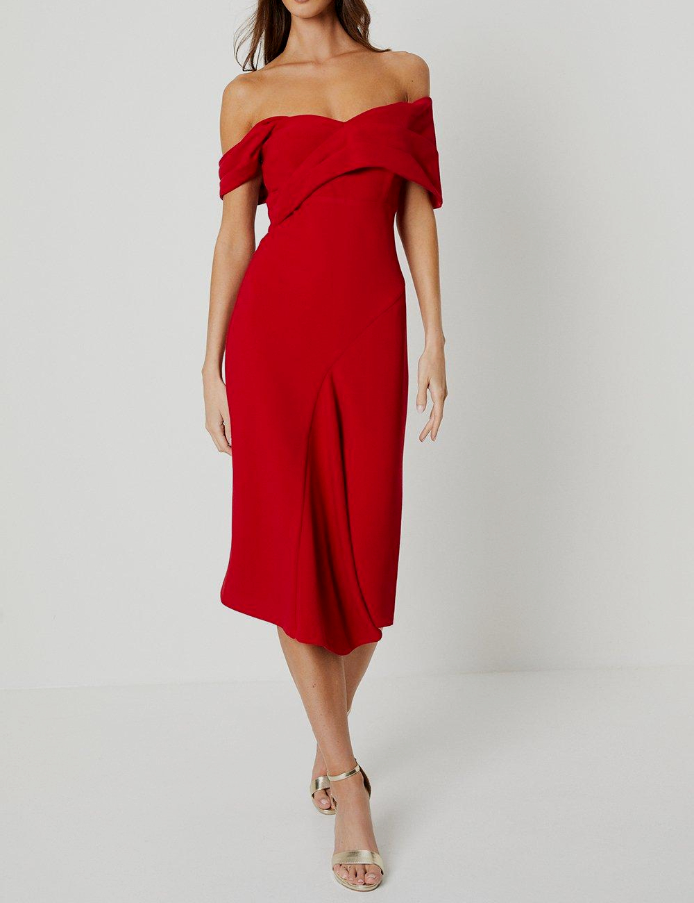 Rochie medie Coast, rosu