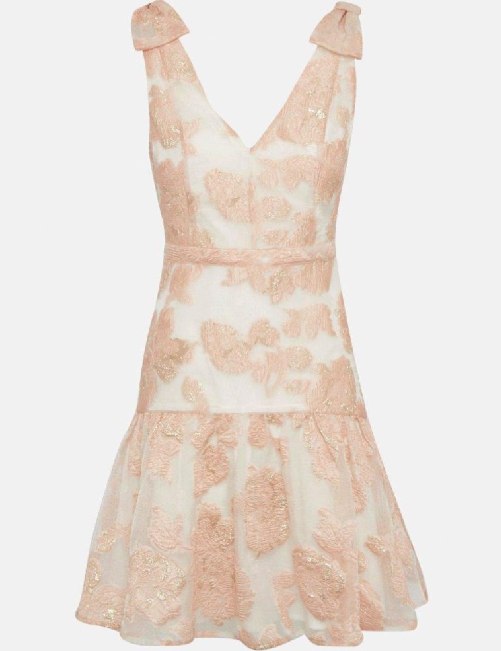 Rochie scurta Coast, alb/roz - 1 | YEO