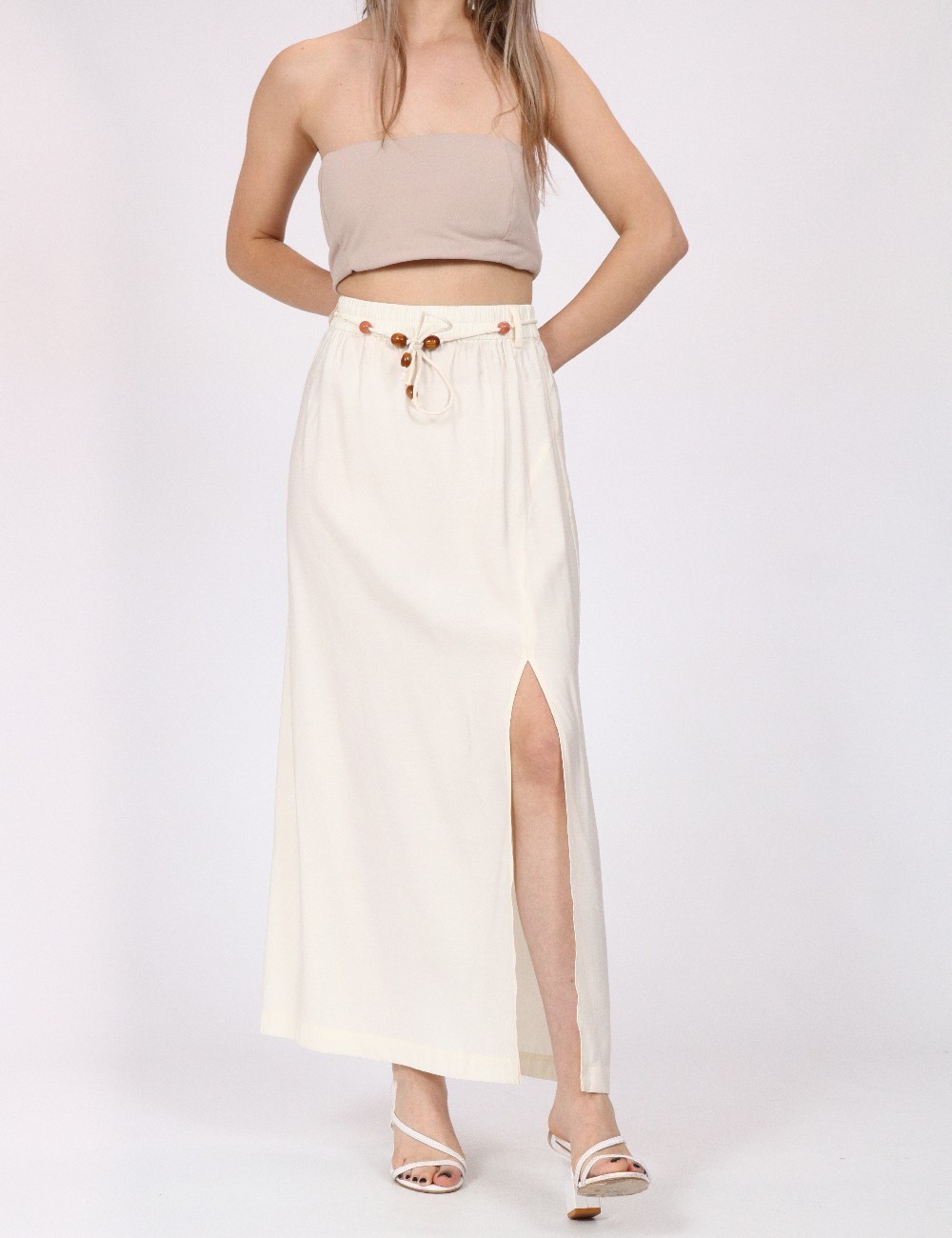 Fusta Vero Moda, crem - 1 | YEO