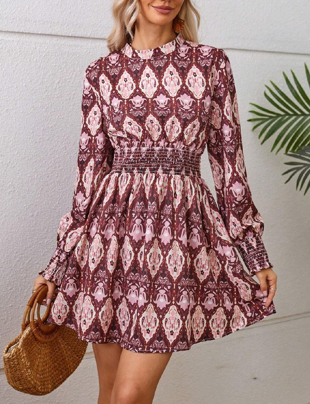 Rochie scurta SHEIN, visiniu - 1 | YEO