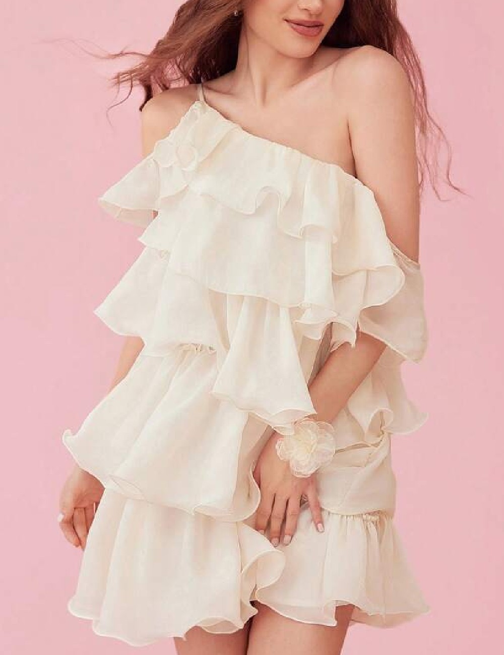 Rochie scurta SHEIN, ecru - 1 | YEO