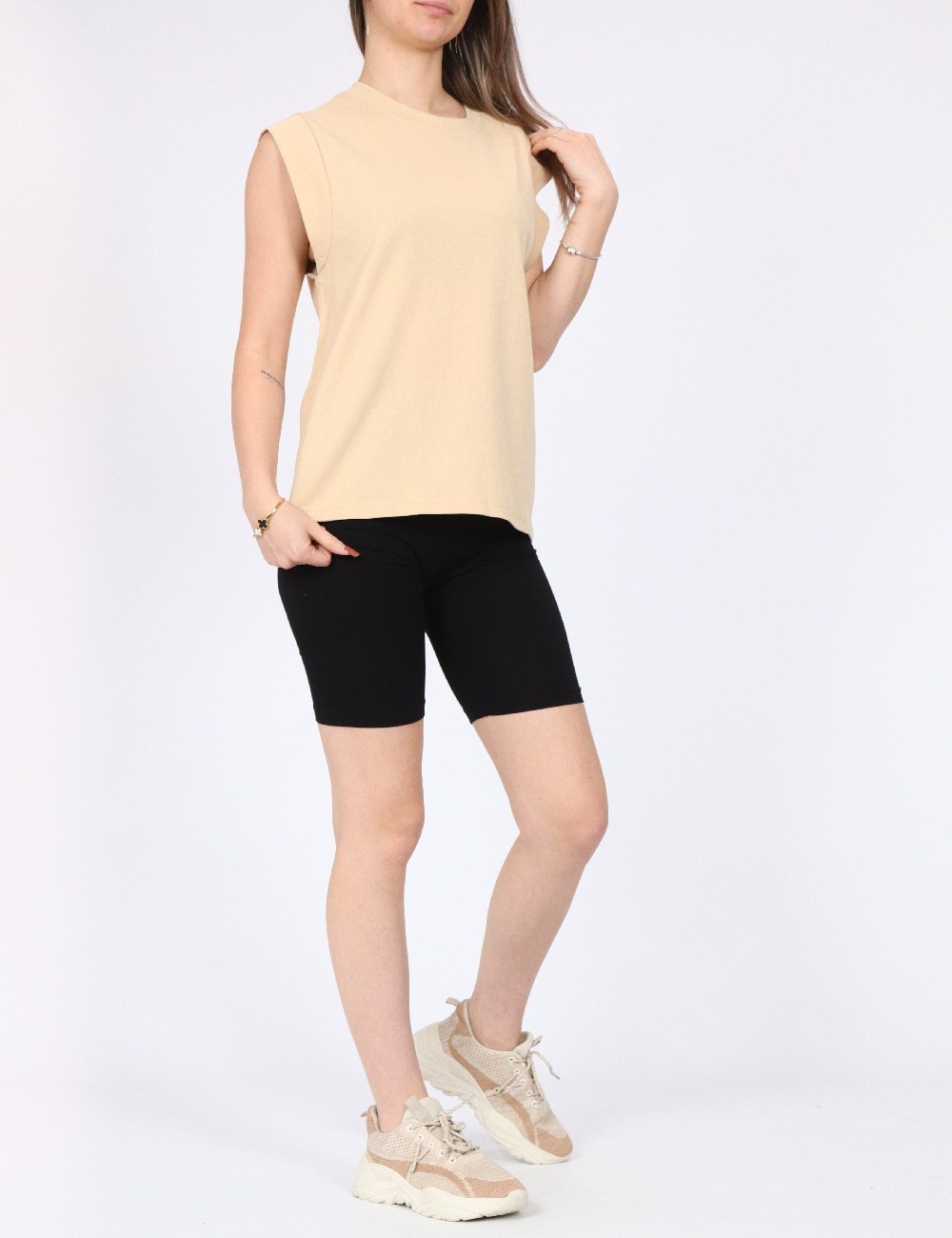 Tricou Pieces, bej - 1 | YEO