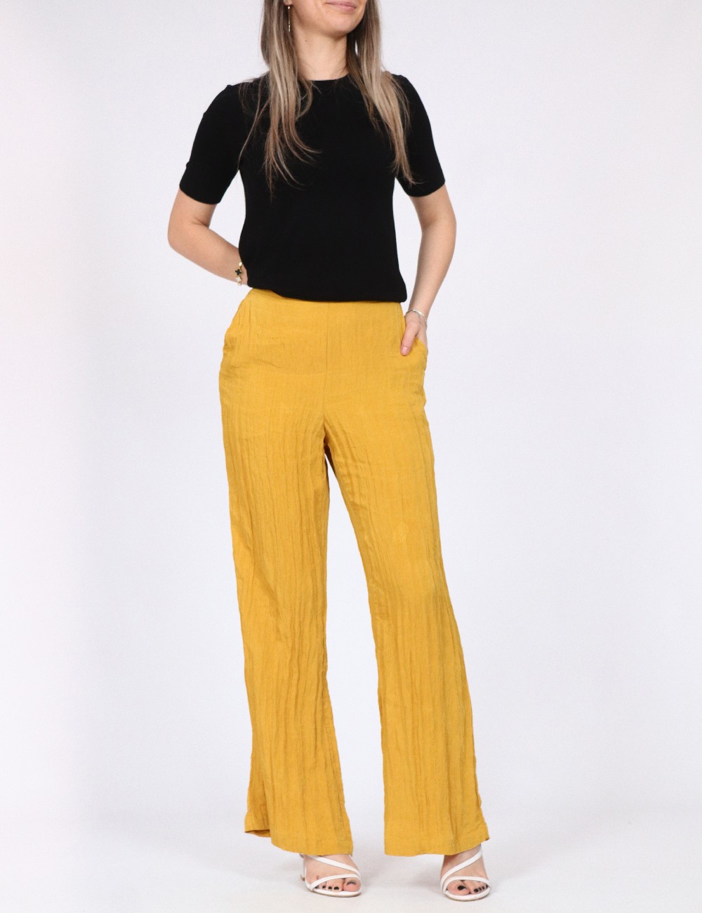 Pantaloni Vero Moda, galben - 1 | YEO