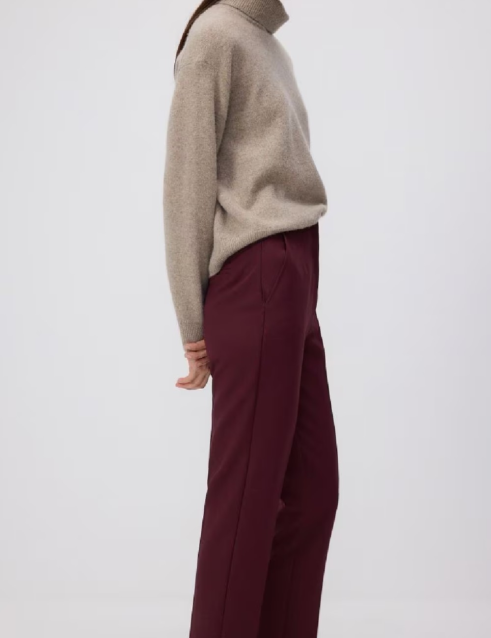 Pantaloni Reserved, pruna - 1 | YEO