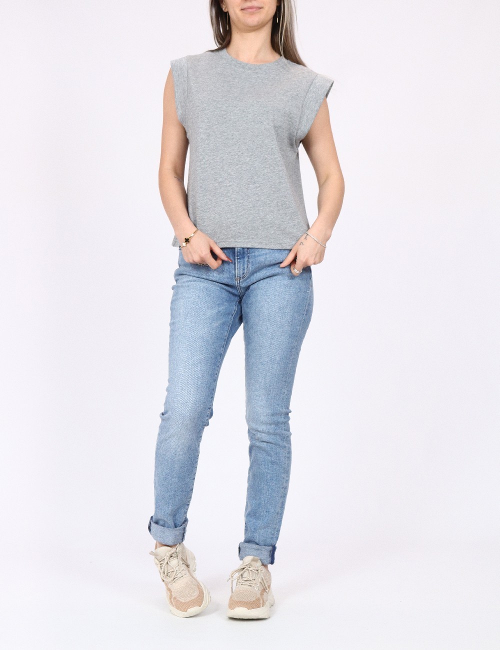 Tricou Pieces, gri - 1 | YEO