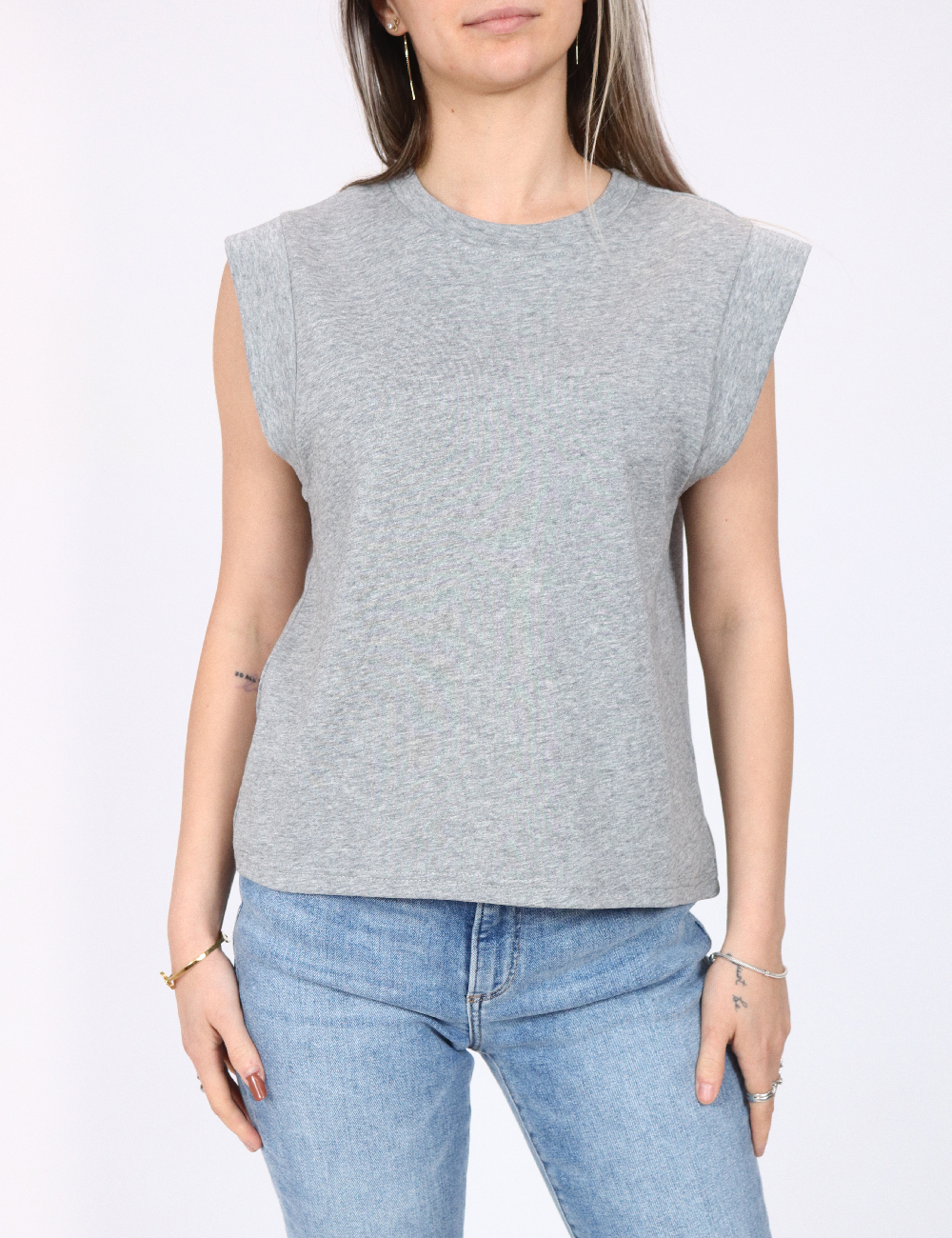 Tricou Pieces, gri