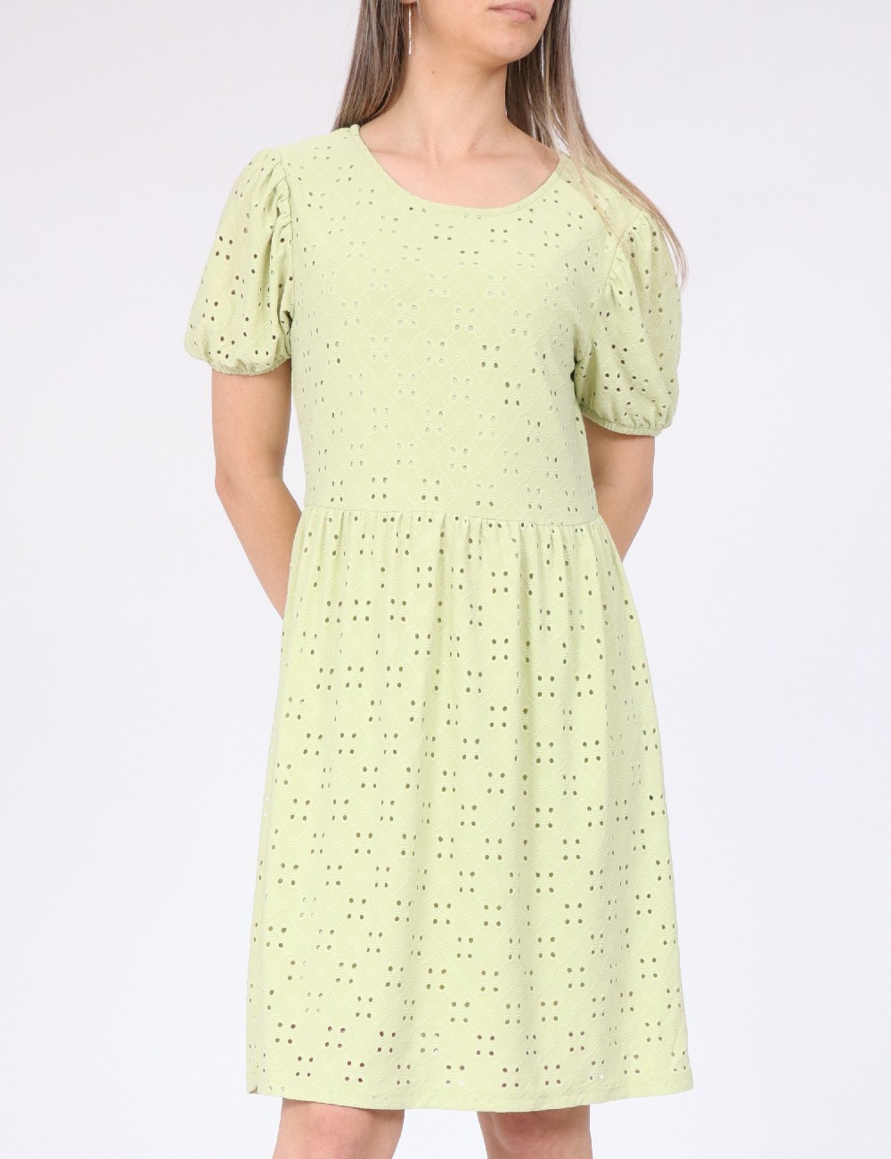 Rochie scurta Pieces, verde - 1 | YEO