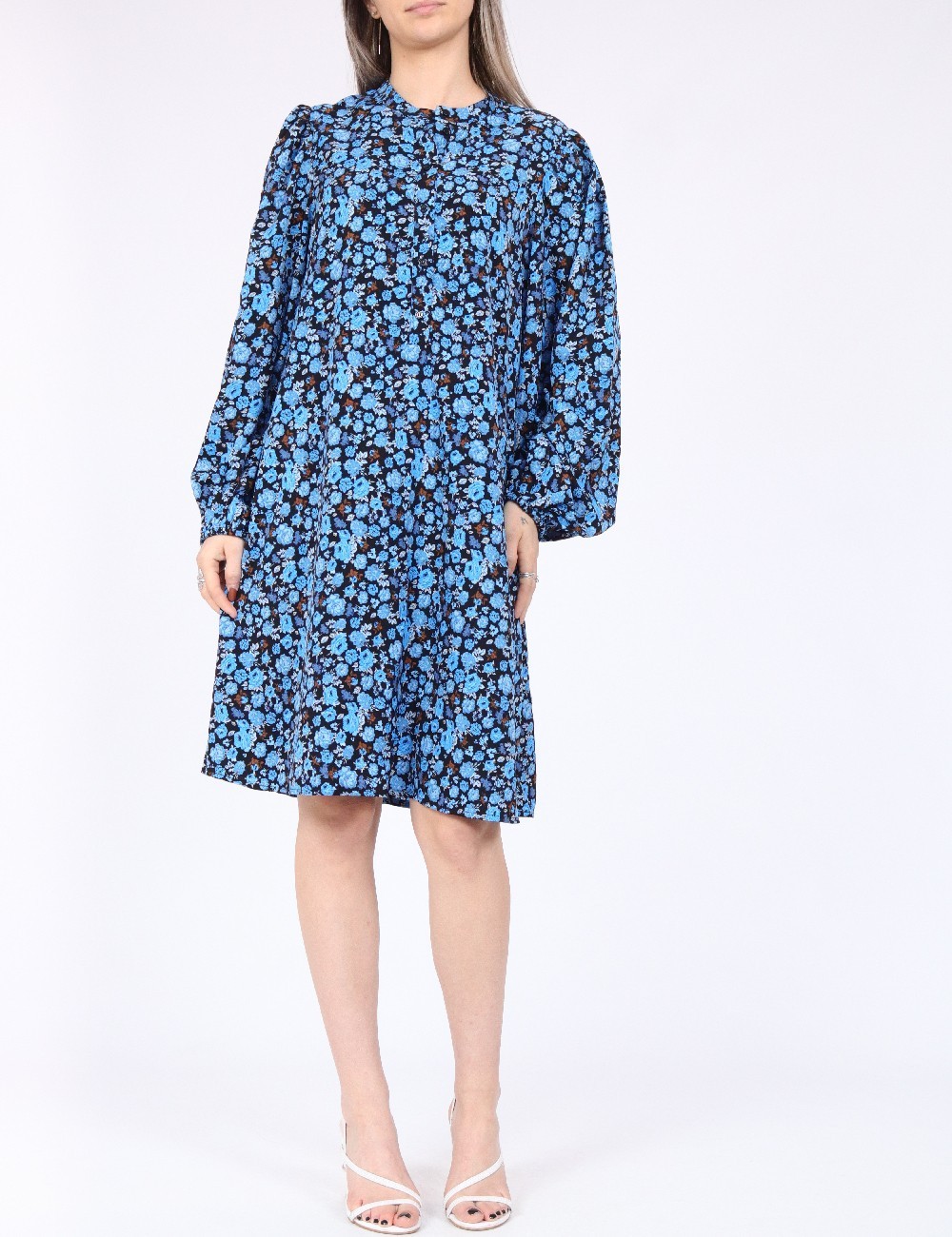 Rochie medie Pieces, albastru - 1 | YEO