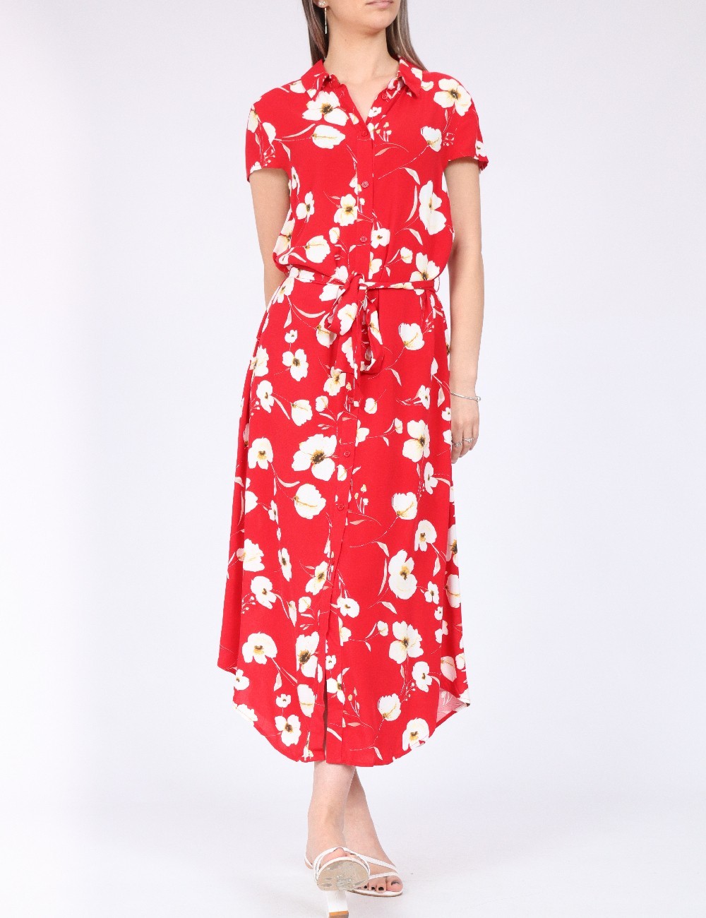 Rochie medie Pieces, rosu - 1 | YEO