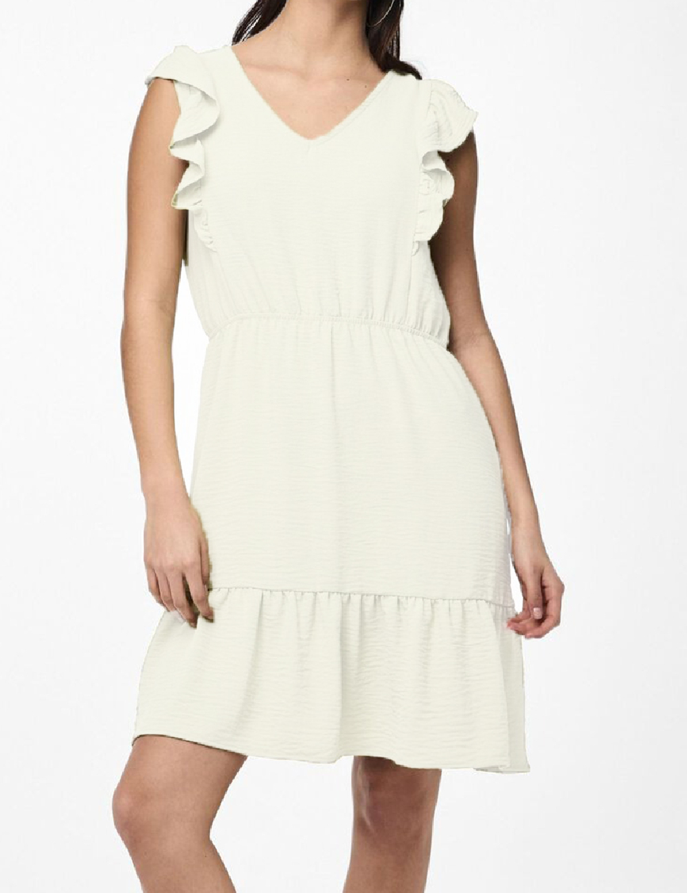 Rochie scurta Pieces, alb