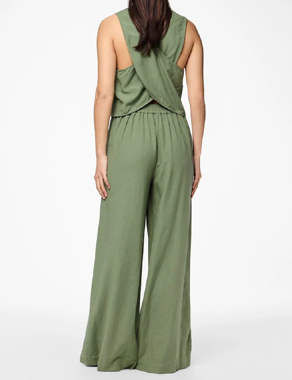 Pantaloni Pieces, verde - 1 | YEO