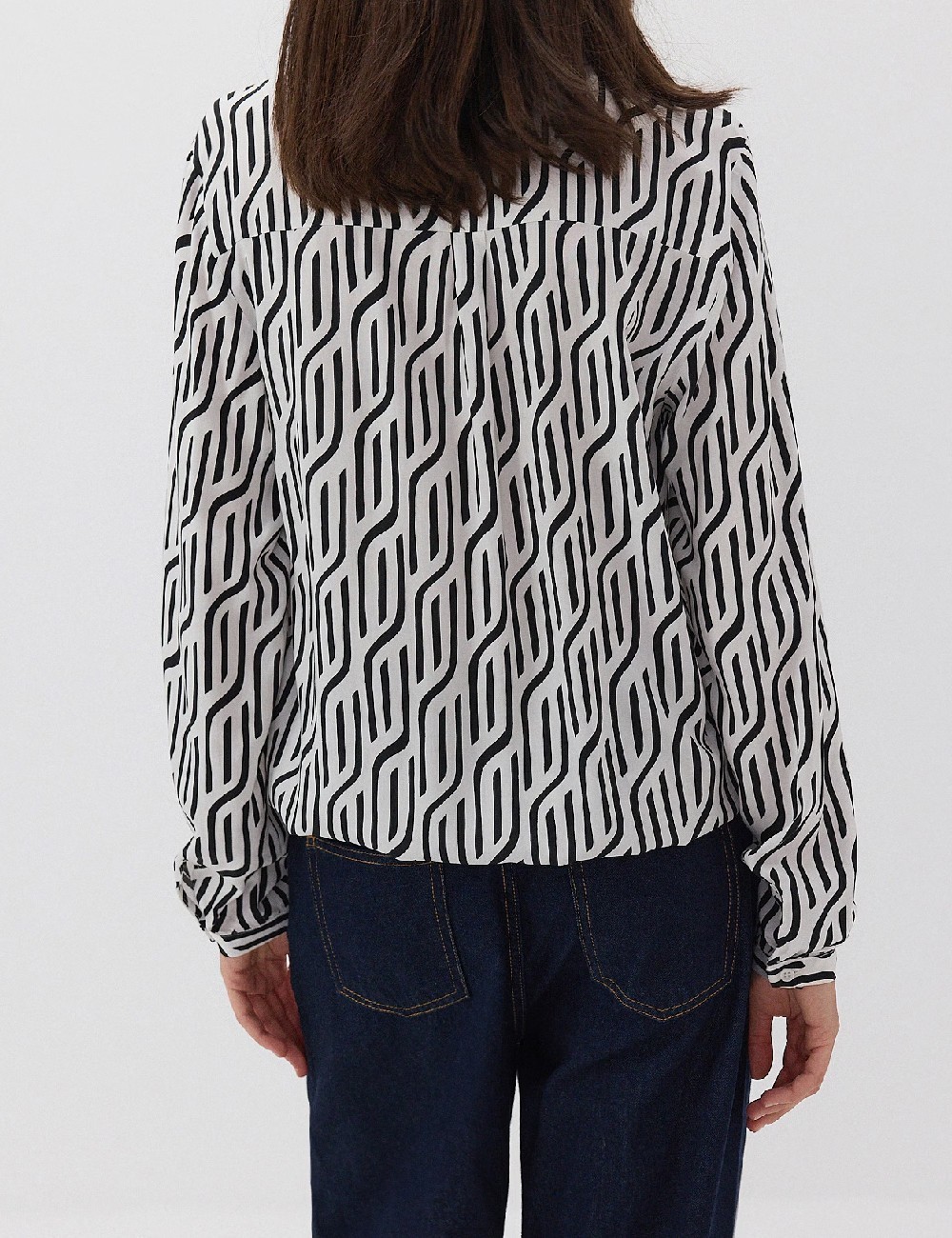 Bluza Reserved, alb/negru - 1 | YEO
