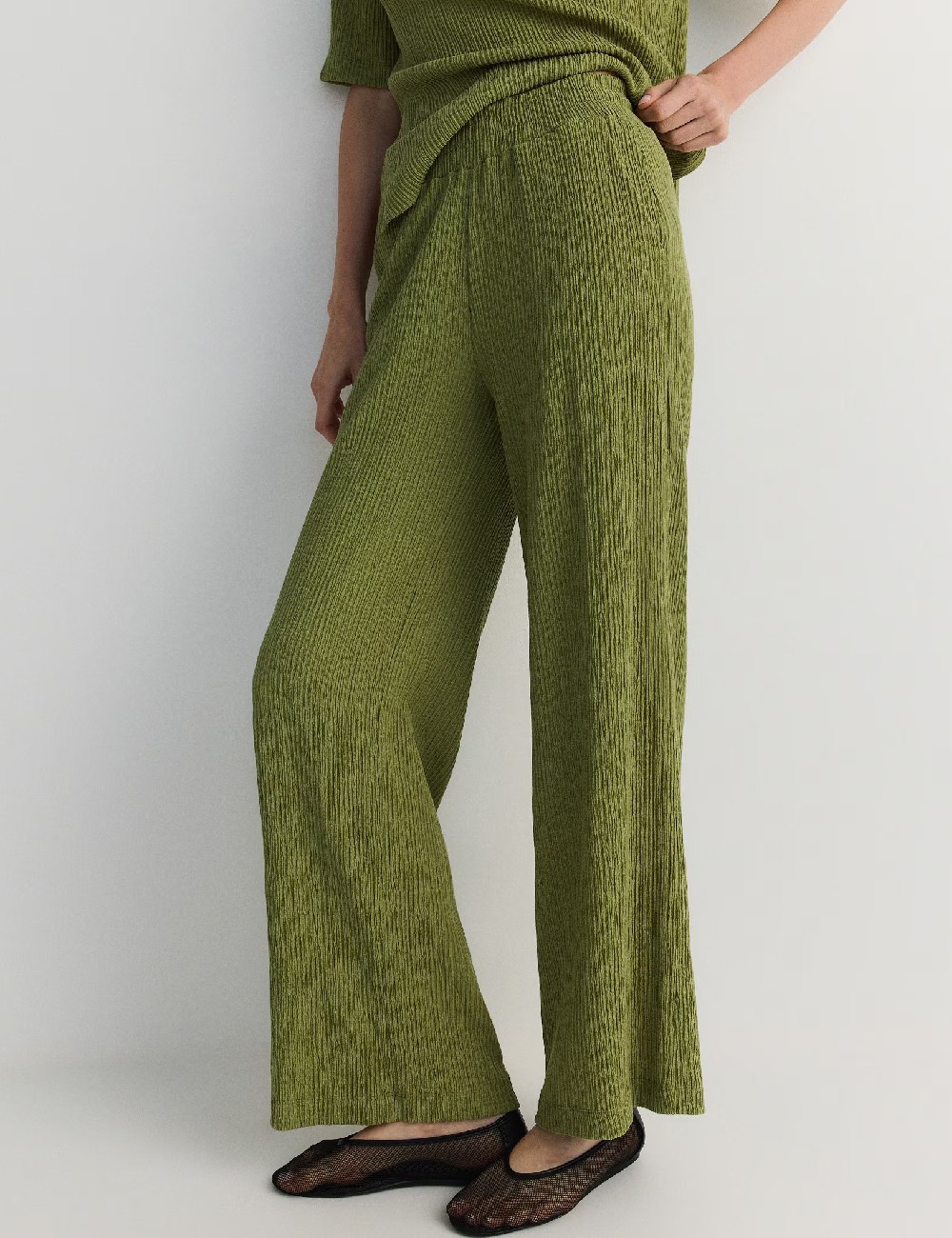 Pantaloni Reserved, verde - 1 | YEO