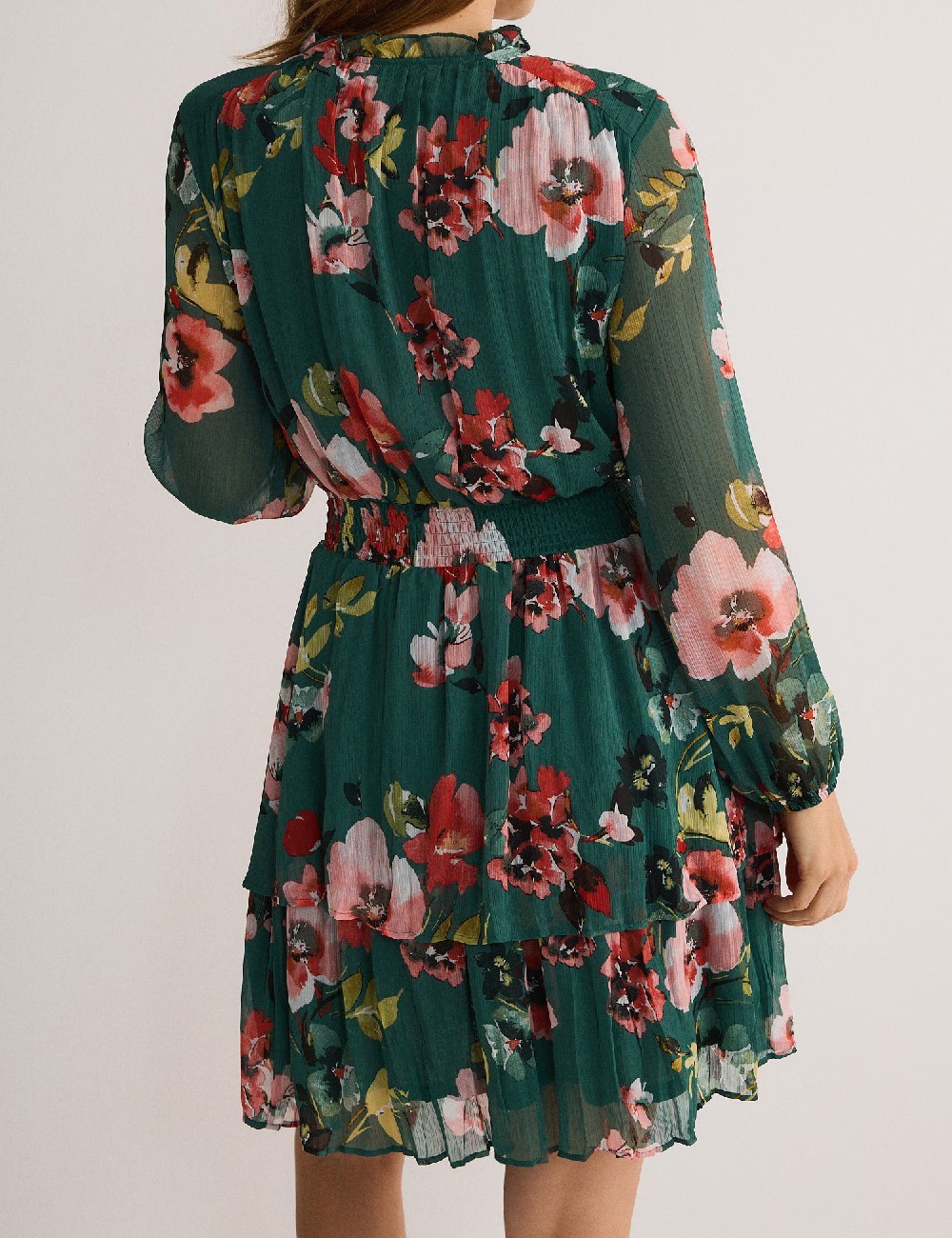Rochie scurta Reserved, verde - 1 | YEO