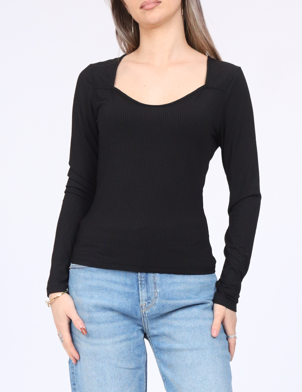 Bluza Pieces, negru