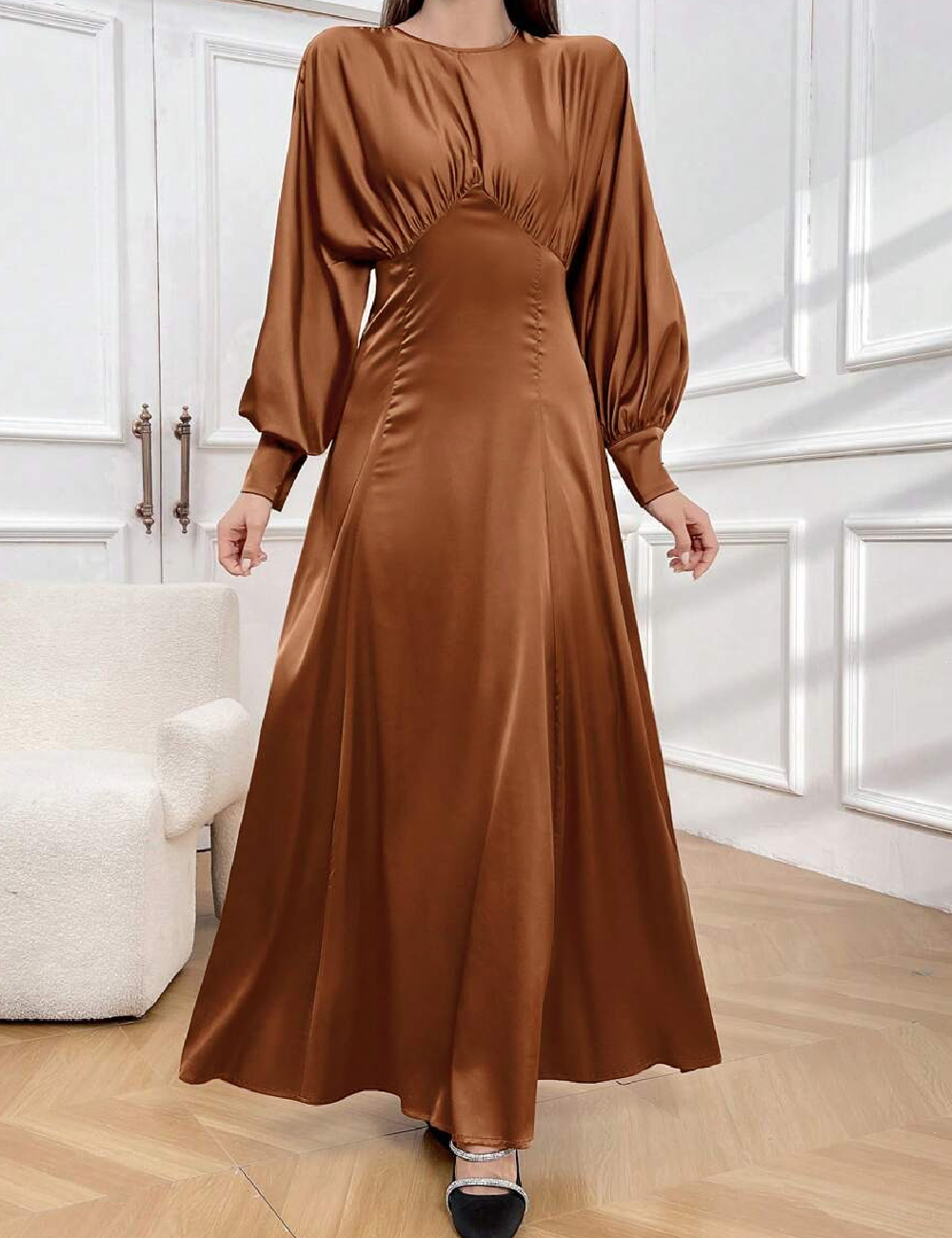 Rochie lunga SHEIN, maro