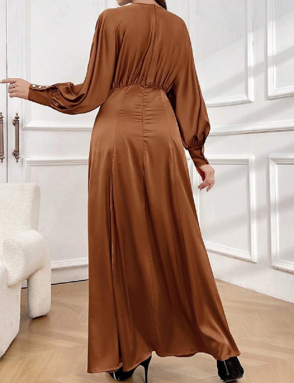 Rochie lunga SHEIN, maro - 1 | YEO