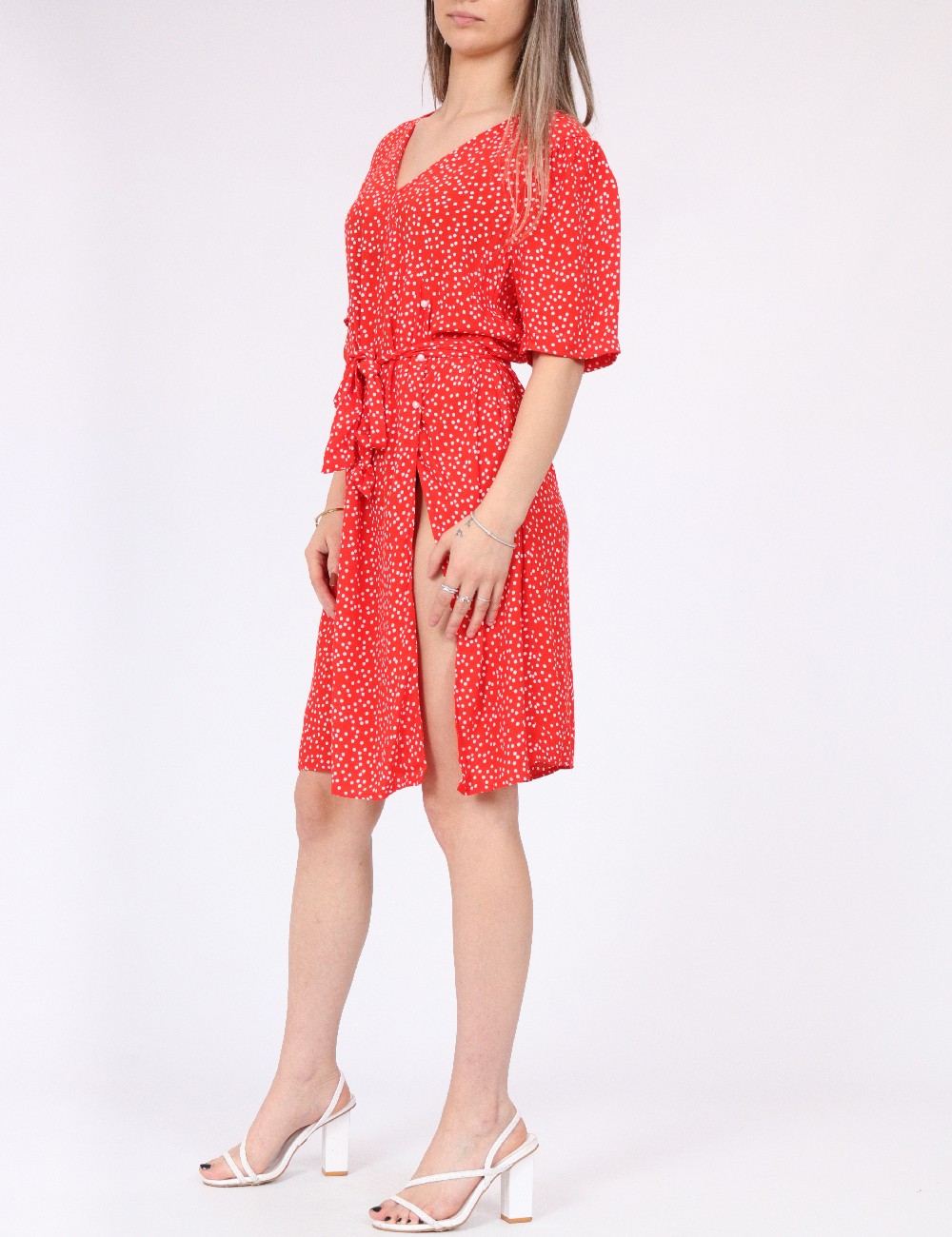 Rochie scurta Pieces, rosu - 1 | YEO