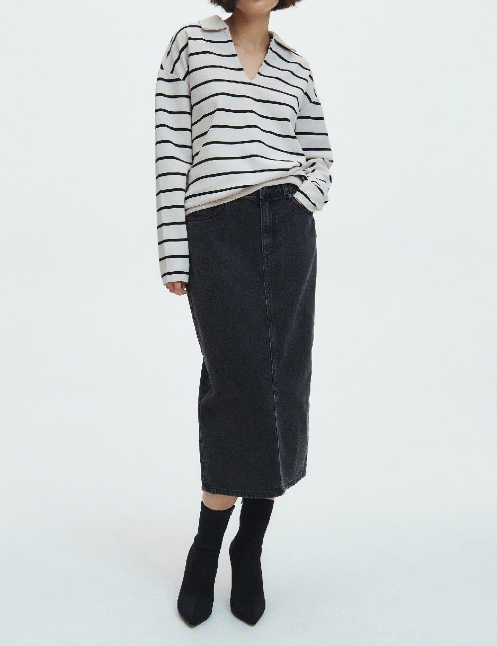 Bluza Reserved, bej/negru