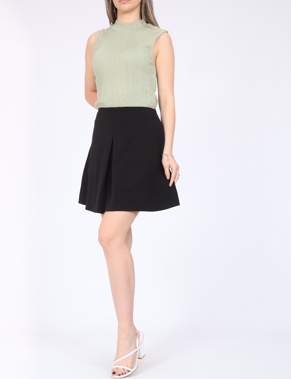Fusta Pieces, negru - 1 | YEO