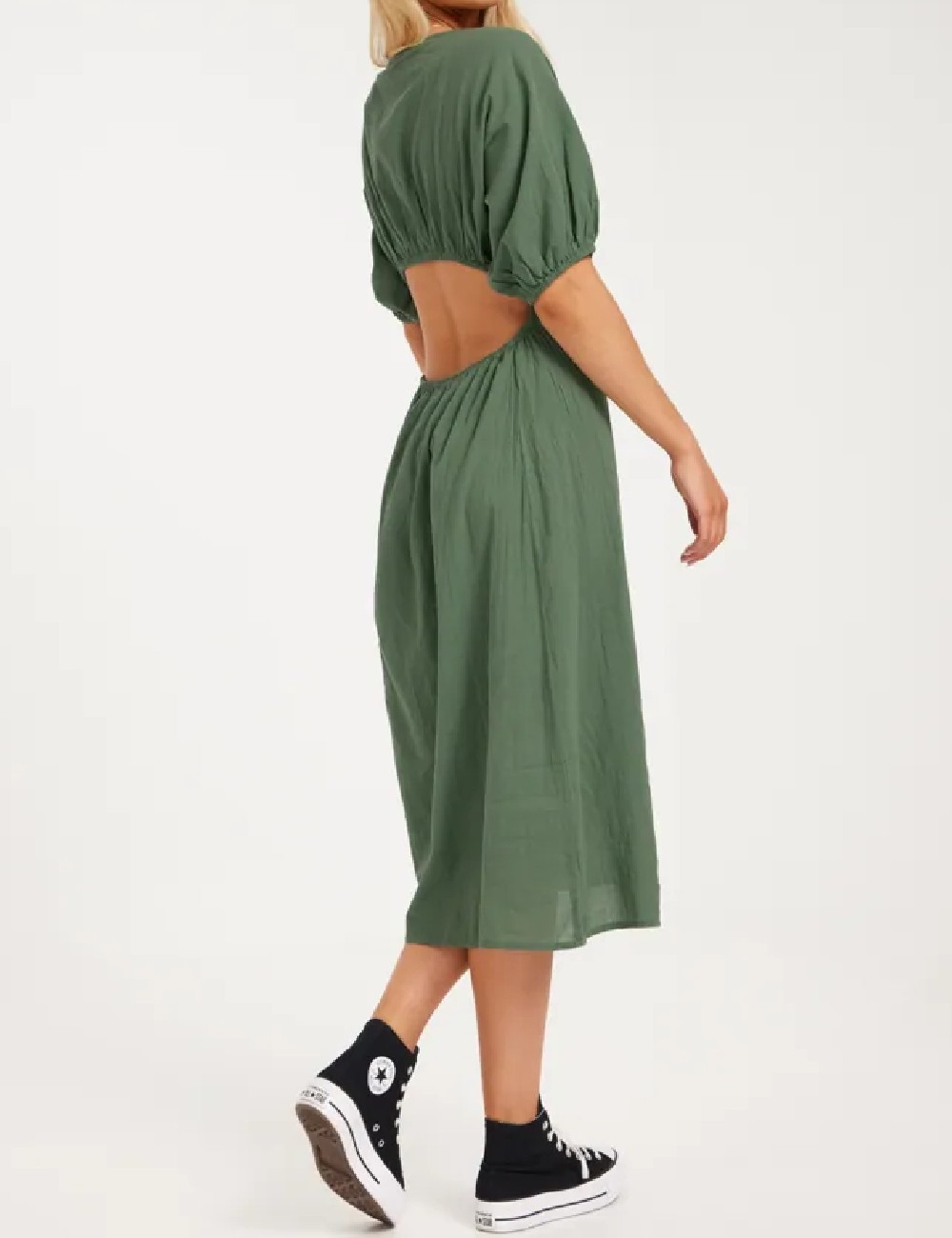 Rochie medie Pieces, verde - 1 | YEO