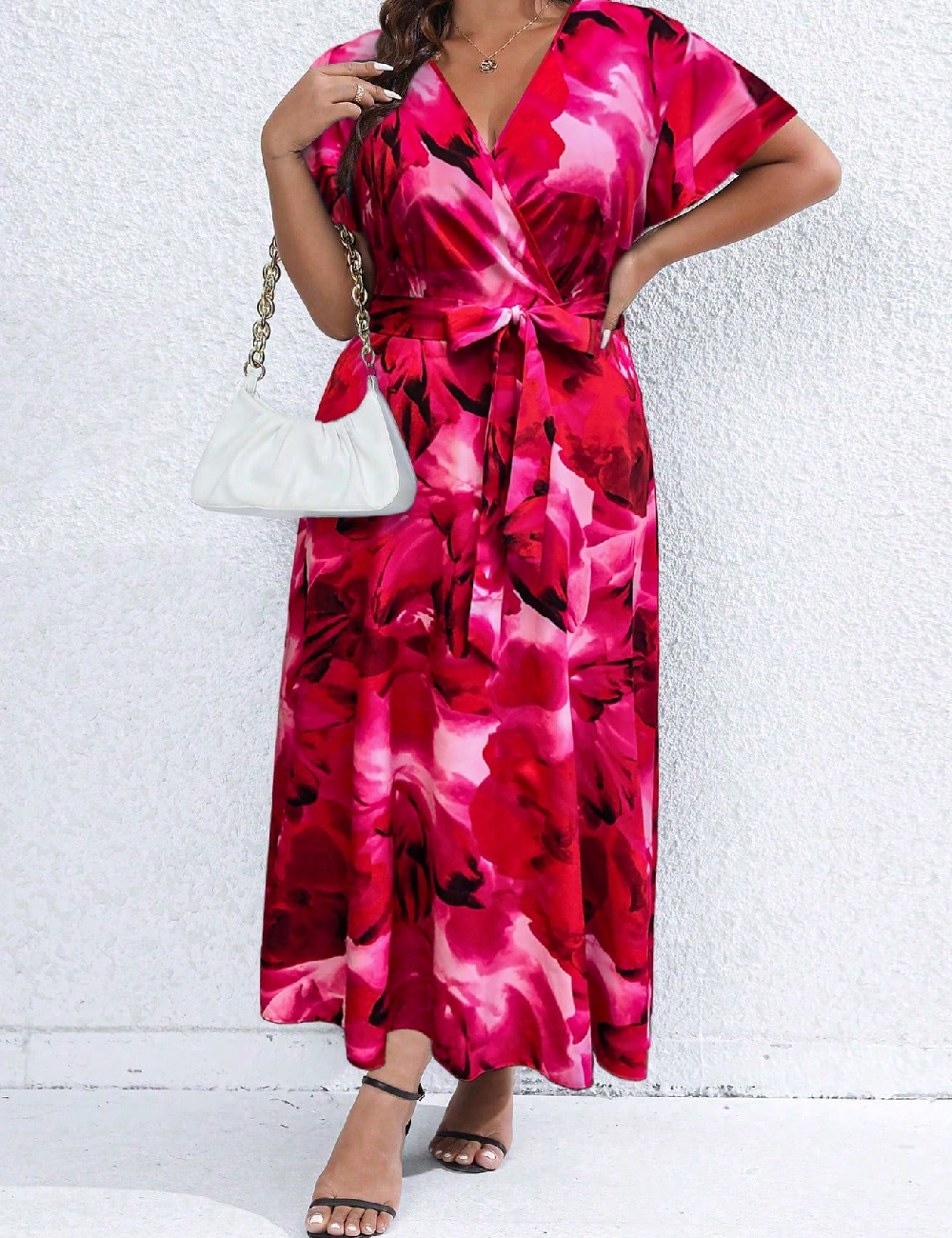 Rochie lunga SHEIN CURVE, roz